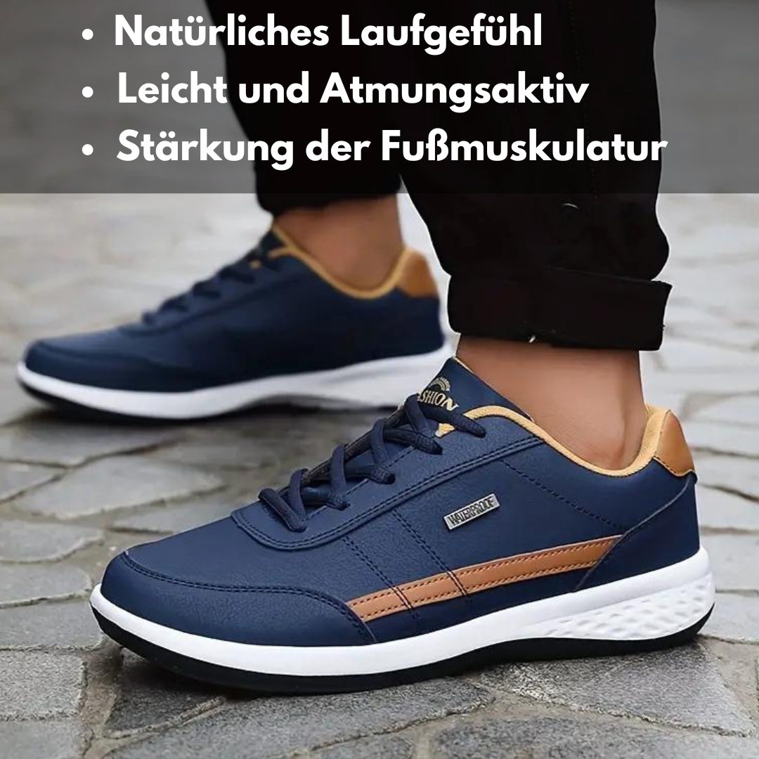 OrthoFit Unisex - Ergonomischer Schuh zur Schmerzlinderung, Schwarz, Größe 42, Leder